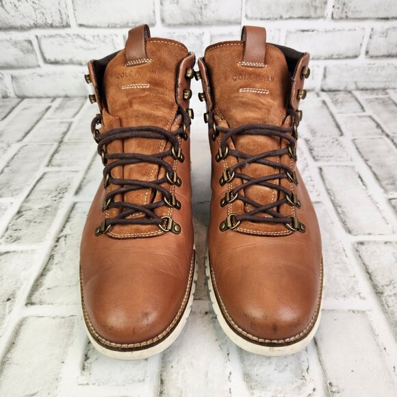 Cole Haan Zerogrand Men Size 11.5 M Brown Leather Classic Hiker Boots C25555 main image 4